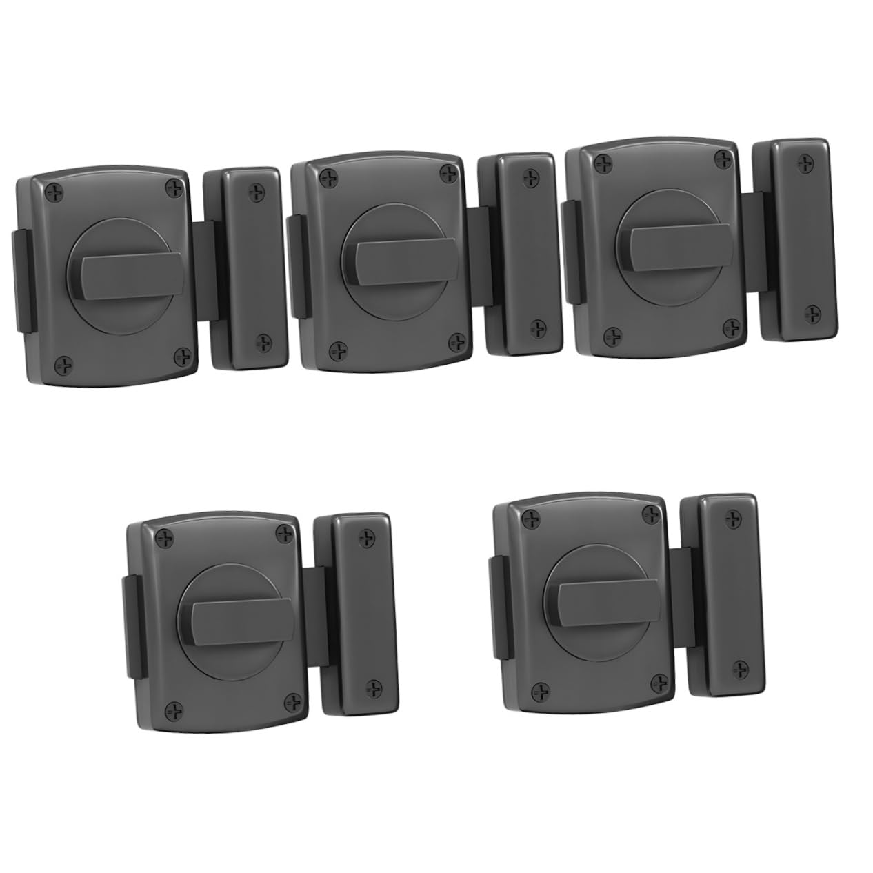Angoily 5pezzi Serratura Scorrimento Di Sicurezza Per Porte Chiavistello Versatile Per Bagno e Armadi Design Elegante e Durevole
