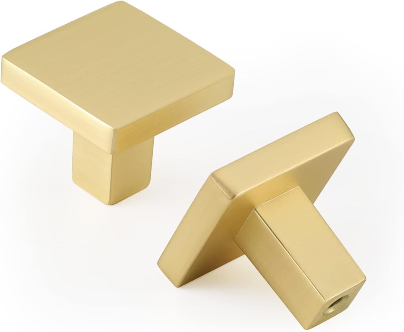 Rergy 10 Pack Gold Knobs Brushed Brass Knobs Kitchen Dresser Knobs Brushed Brass