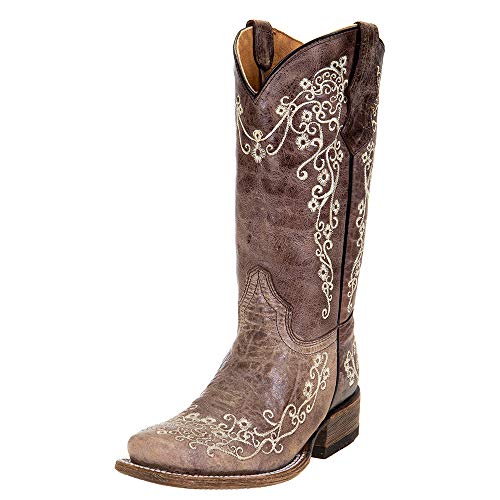 Corral Boots Girl's A2980 (Little Kid/Big Kid) Brown/Bone 2.5 Little Kid M - Main Image