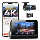 70mai A810S 4K Dual Dash Cam Front & Rear, STARVIS 2 HDR Super Night Vision, AI Motion Detection & 24/7 Parking, Built-in GPS, Wi-Fi & Optional 4G Remote Viewing, ADAS, Loop Recording, Time-Lapse