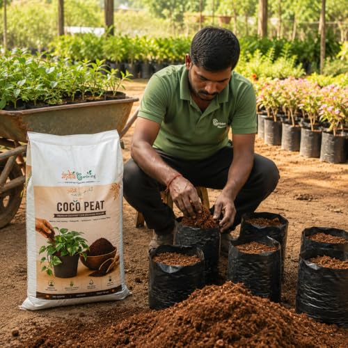 Image of Coco Peat 5kg Organic Coconut Coir Growing Medium | Low EC, Pre-Washed, Loose Texture, For Hydroponics, For Plants & Gardening