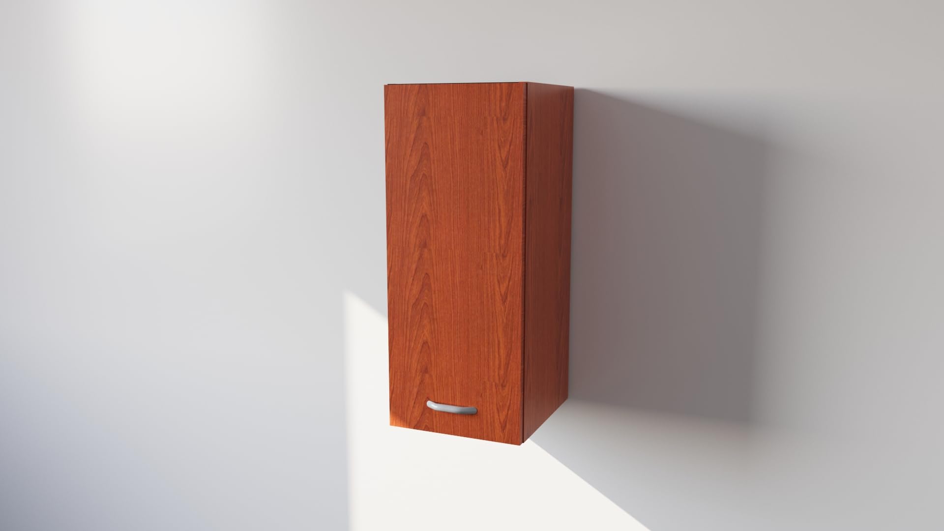 CALANDRELLI - Pensile Cucina in Legno Nobilitato Ciliegio Mobile Alto con 1 Anta, Pensile Componibile Moderno Made in Italy (Altezza 72XLarghezza 30XProfondità 33 centimetri)