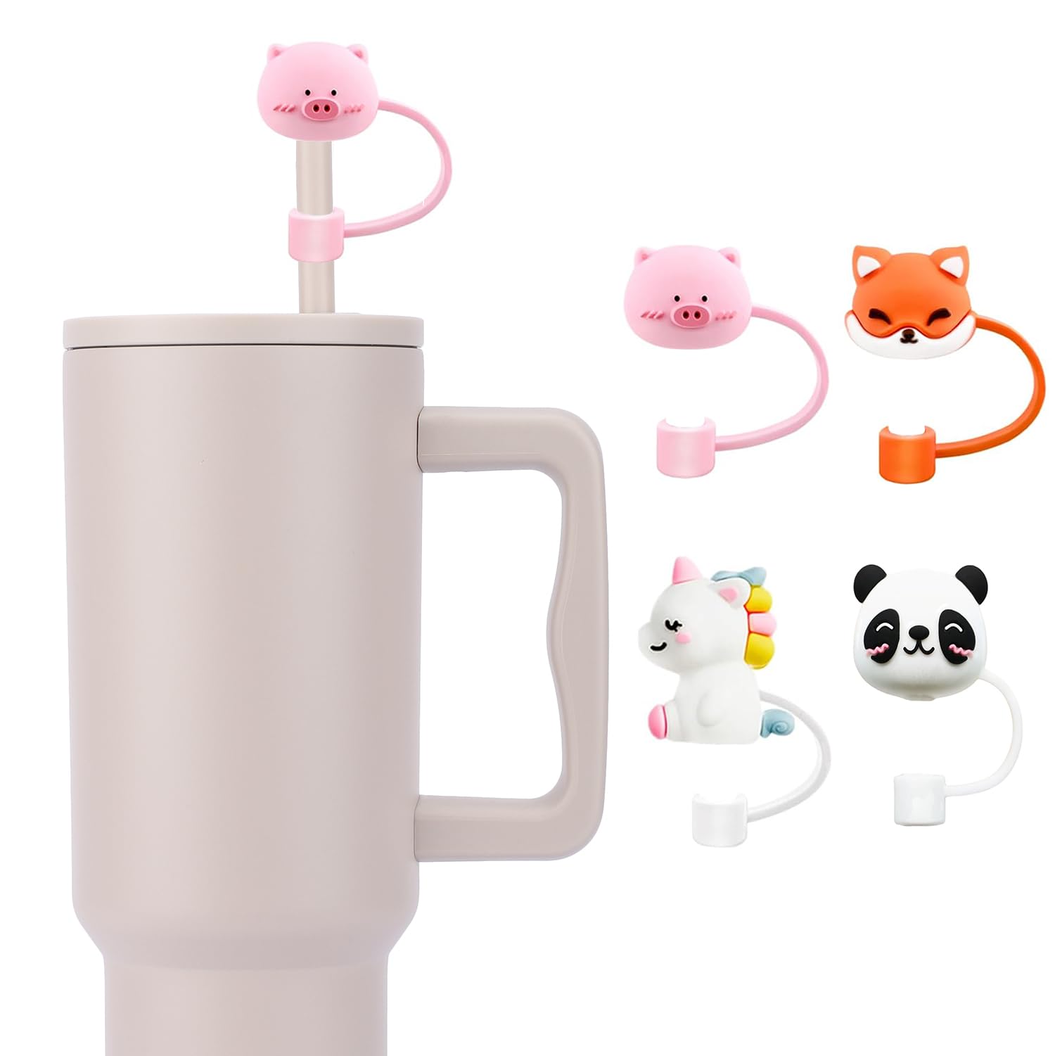 Cute Silicone Straw Covers - Bow Design -10