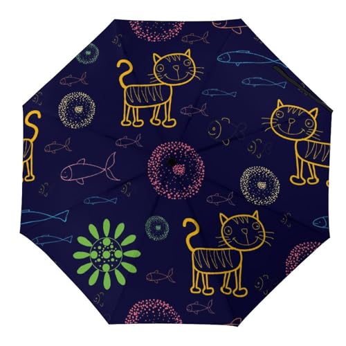 Parapluie pliant hibou compact et robuste pour affronter la pluie en ville