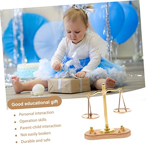 PLAFOPE 1 Conjunto De Mini Balança De Justiça Vintage Pequena Balança De Peso De Bronze Em Miniatura