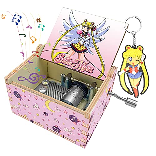 JYPLKCMT Sailor Moon Gifts for Anime Fans | Sailor Moon Anime Wooden Hand Crank Music Box | Gifts for Sister/Daughter/Comic Cartoon Fans Γ’β¬β Play Moonlight Densetsu Song JYPLKCMT Sailor Moon Gifts for Anime Fans | Sailor Moon Anime Wooden Hand Crank Music Box | Gifts for Sister/Daughter/Comic Cartoon Fans Γ’β¬β Play Moonlight Densetsu Song