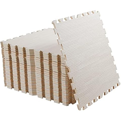 Wisfor Interlocking Foam Floor Tiles 23.6 X 23.6 Inch Puzzle Exercise Mats for Cushions for Workouts Protective Flooring Foam Mats (12 Packs) Cover