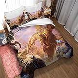 Juego De Funda Nórdica Heroes of The Storm - Premium 1600 Ultra-Soft T - Funda Nórdica Ligera Y Refrescante - Ropa De Cama con 2 Fundas De Almohada ((150x200cm)-Cama de 90,HOTS 02)