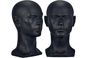 Male Mannequin Head Cosmetology Manikin for Hats