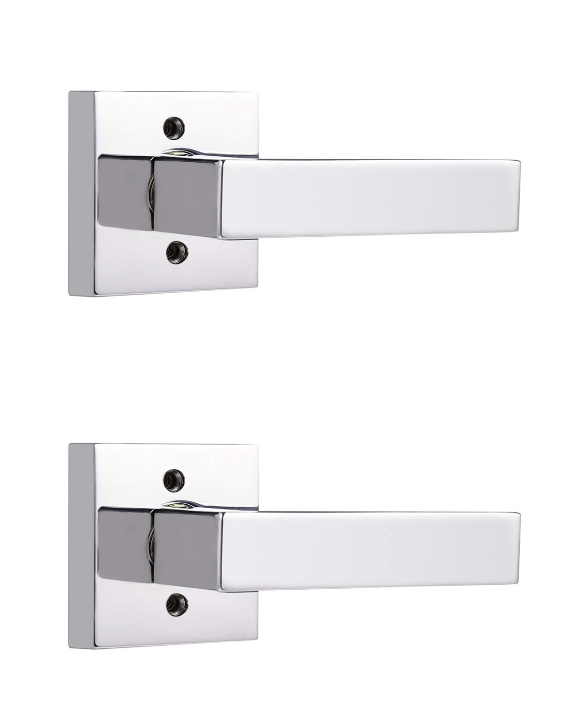 Probrico Matte Black Square French Doors Half-Dummy Handles, Heavy Duty Closet Balcony Pantry Hardware, Non-Turning Stainless Steel Single Dummy Levers(Exposed Screws, 4 Pack) — Amazon image 10