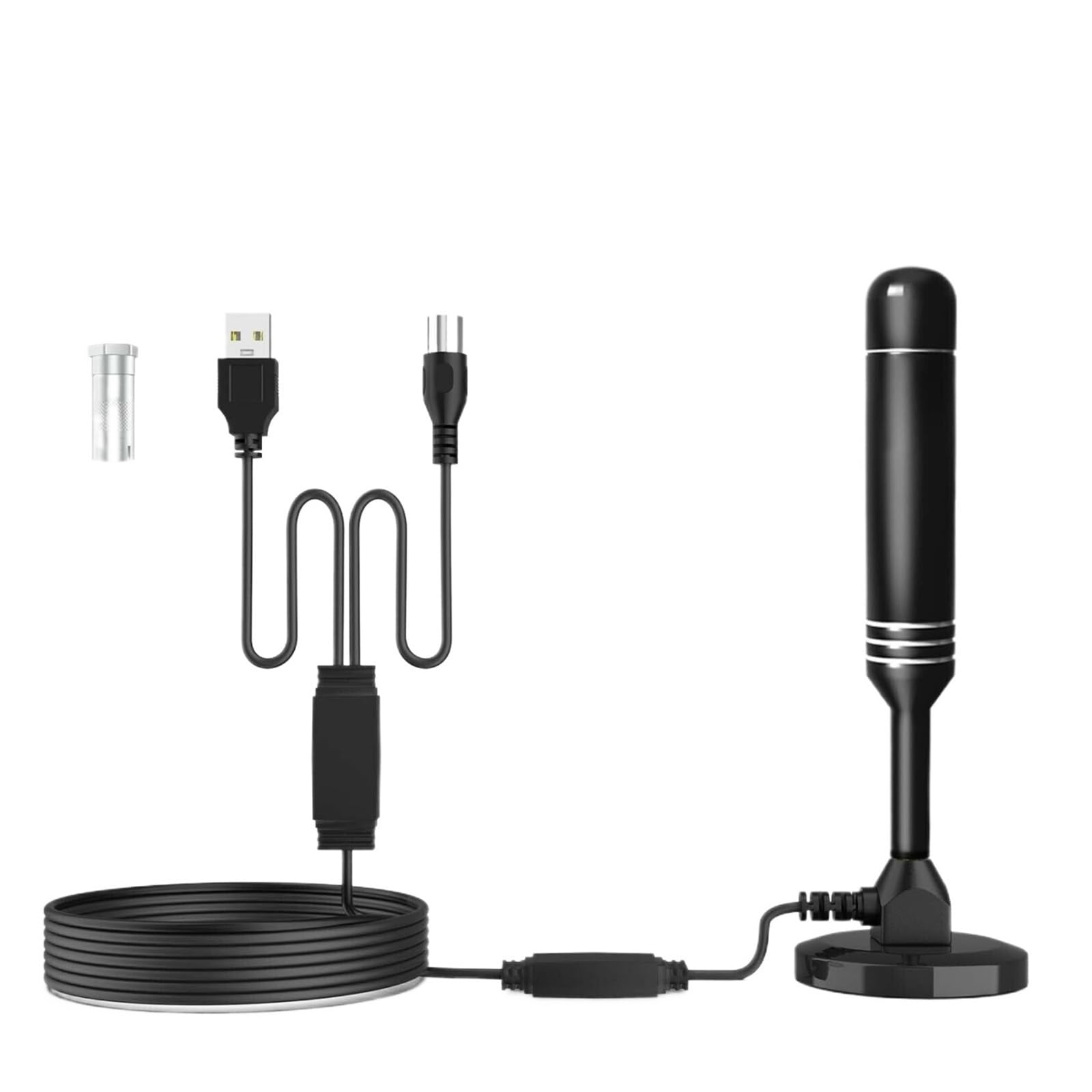 Antena Telewizyjna 4K HD 36DBI, Cyfrowa, Wzmacniana, HDTV, Zasięg 3600 Mil, Do Użytku Wewnątrz I Na Zewnątrz, Z Podstawą Magnetyczną Szerszy zasięg(36DBI)