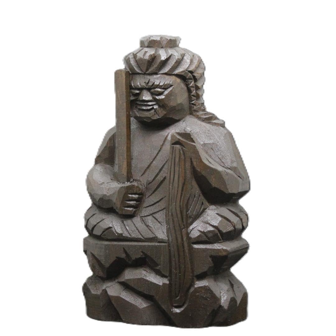 Amazon.co.jp: 不動明王坐像（15cm fd5126）仏像 円空仏 摸刻 木彫
