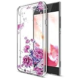 Kompatibel mit Sony Xperia XA Ultra Hülle,Bunte Gemalte Mandala Blumen Transparent TPU Silikon Handyhülle Tasche Silikon Durchsichtig Schutzhülle für Sony Xperia XA Ultra,Lavendel Pfingstrose Blumen