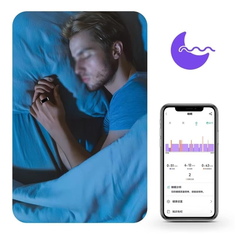 New Smart Ring R09 Health Monitor Multi Sport Mode Skin Temperature Measurement 5ATM Waterproof Smart Ring with Charging Case for Android iOS