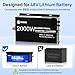 DC HOUSE 2000W Pure Sine Wave Inverter + 48V 25A Lithium Battery Charger, 3 AC Outlets, 48V DC to 120V AC Power Supply for Off-Grid Power, Home Backup, Outdoor Power Stations, Golf Carts Batteries