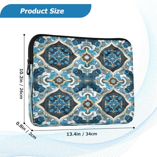 Funda para portátil azul Talavera Mexicana 13-14 pulgadas miniatura 3
