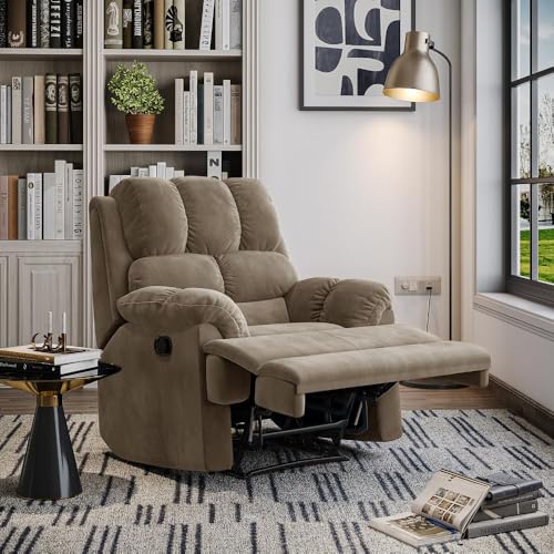 Image of Wakefit Recliner | 3 Year Warranty | Recliner Sofa 1 Seater, XpertGRID Technology, Designed for Supreme Comfort & Relaxation, Easy DIY Assembly, 145 kg Weight Capacity, Virelia (Stone)