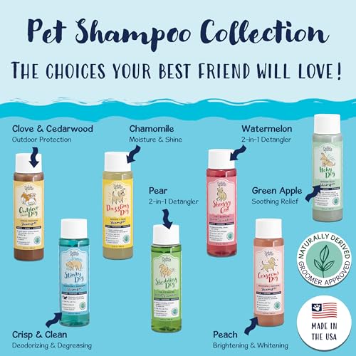 Image of Bobbi Panter Deodorizing Dog Shampoo Chamomile & Plant-Based Deodorizers - Degreasing Natural Formula for Strong Odors, Fresh Clean Scent, Tear-Free, 25:1 Concentrate, Made in USA, 13 oz