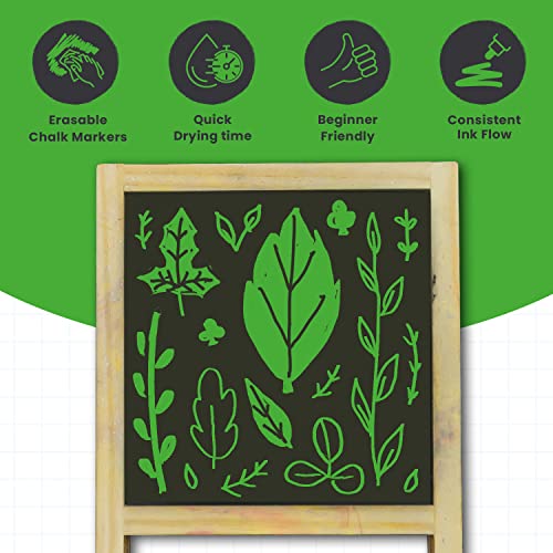 5 Green Chalkboard Chalk Pens - Green Dry Erase