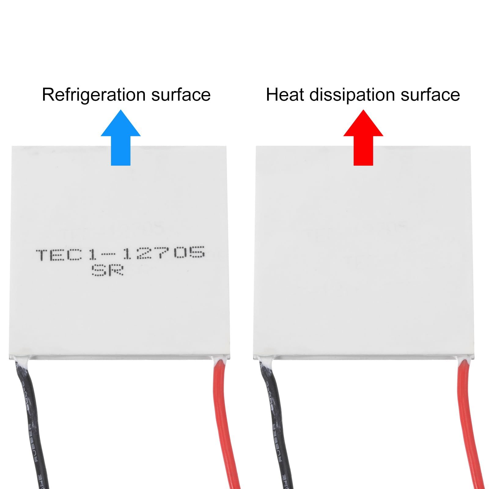 QUARKZMAN Tablettes de Réfrigération à Semi-Conducteurs TEC1-12705 15,8V 5A 43W Plaque de affaiblissement de Module de affaiblissement de Refroidisseur Thermoélectrique 40x40mm