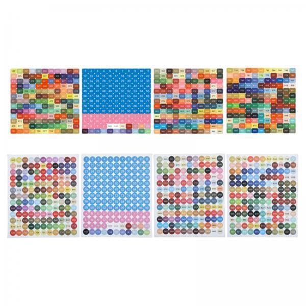 3xMultifunction Color Number Label Stickers Adhesive for Embroidery Floss-image-36
