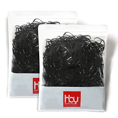 Baby Girl Hair Rubber Bands by HBY, Small Hair Holder Elastic Hair Ties Hair Accessories for Kids, 3000 Pack, Black
