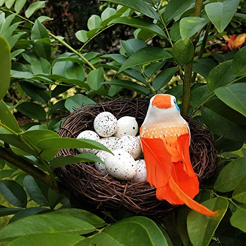 Lwingflyer 10Pcs Artificial Bird Eggs Craft For Home Decor Garden Ornaments Speckled Fake Foam Bird Eggs For Wedding Party Decorative Photography Prop (10) #TOP5