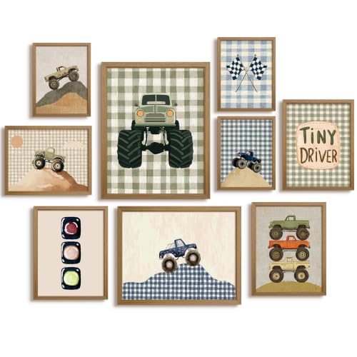 Truck Wall Art Decor Boys Room Pictures Kids Poster Vintage Nursery Prints