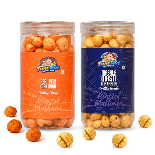 Popcorn Maker Essentials for Snack Lovers With High Standards 35 Time Out Popcorn - Peri Peri and Masala Masti Flavoured Roasted M...