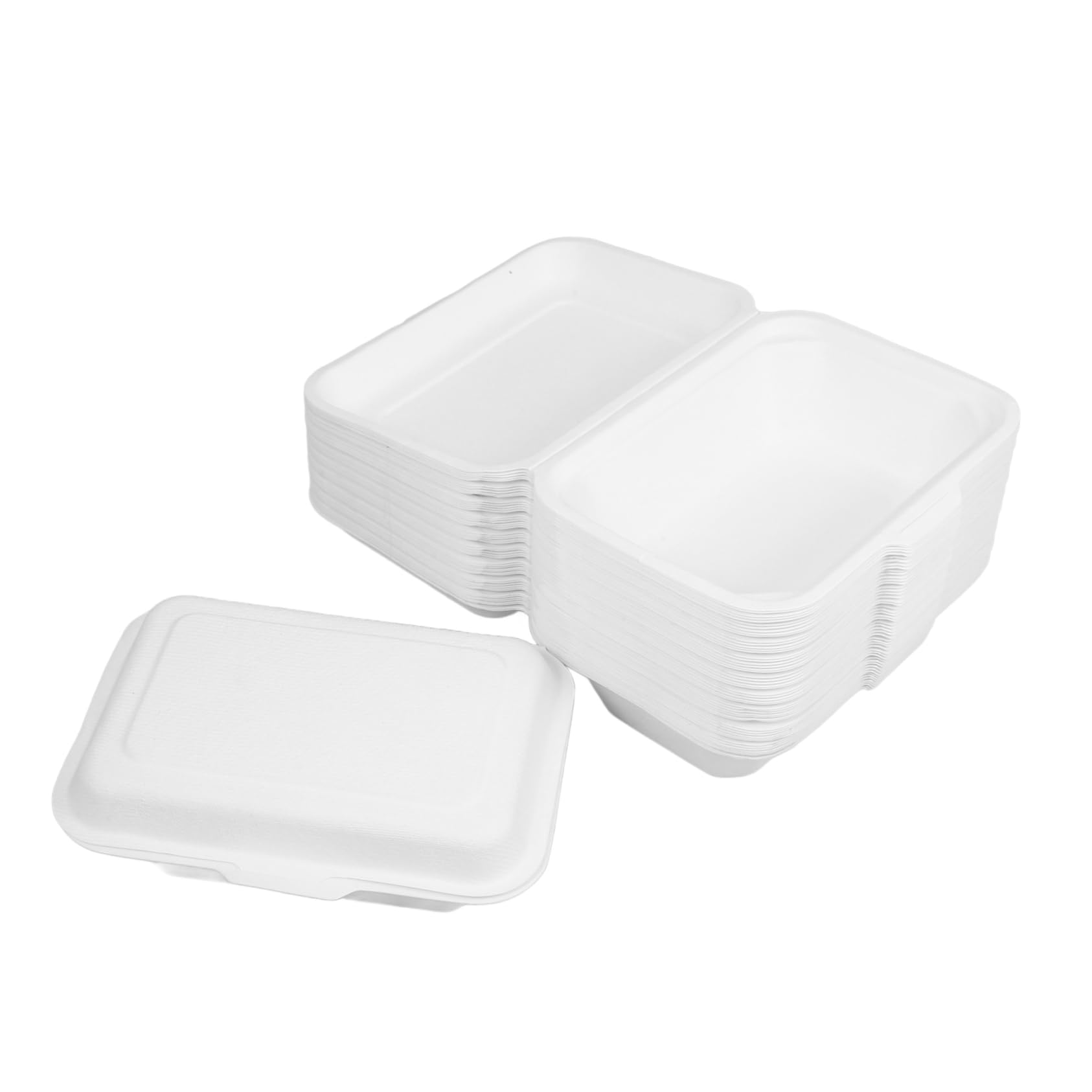 ULTECHNOVO 100pezzi Scatole Per Alimenti Biodegradabili Da Per Takeaway e Pranzo Per Cibi Grassi e Cake Packaging Pratici e Facili Da Trasportare