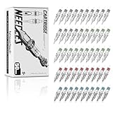 Wormhole Tattoo 50Pcs Tattoo Needles Long Taper Assorted Disposable Tattoo Cartridge Needles Mixed 5RL 7RL 9RL 5RS 7RS 9RS 15M1 21M1 15RM 21RM Round Liner Shader Magnum Round Magnum