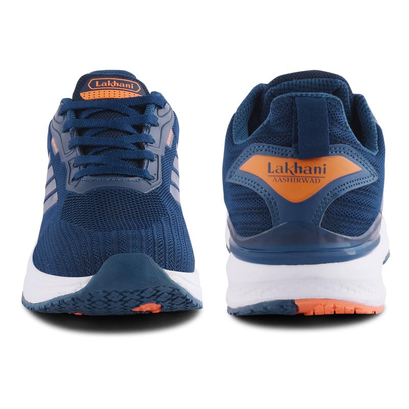Image of Lakhani aashirwad Men's Sports Shoes | Lightweight Breathable Running Shoes for Men | Flynet Upper, Phylon Sole | Flexible, Comfortable Lace-Up Athletic Shoes