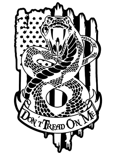 Image of Don't Tread On Me American Flag Rattlesnake Gadsden Decal (8 inch)