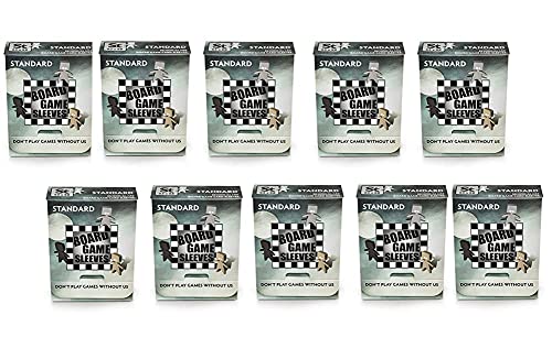 Arcane Tinmen SUPATNGBGSSTD10 10 Packs Arcane Tinmen Non-Glare Board Game Sleeves 50 Ct Standard Size Card Sleeves Display Case cover