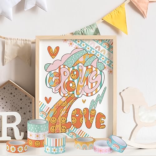 Cintas Washi coloridas de flores que llenan de alegría tus manualidades y cartas 7