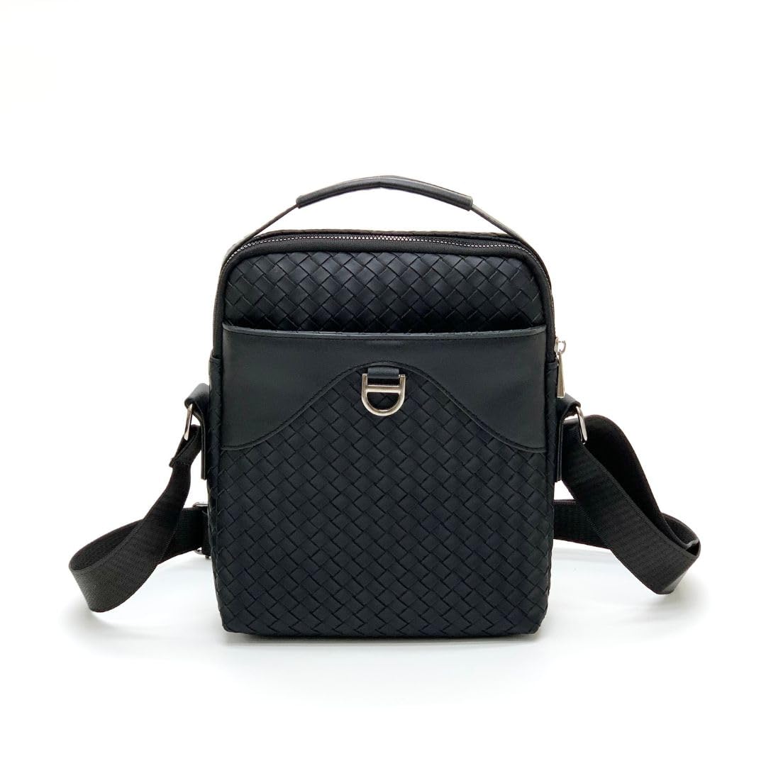 abrazo Sling Cross Body Messenger Bag For Men | Multi Pocket Shoulder Bag, Faux Leather, Black-picture-44