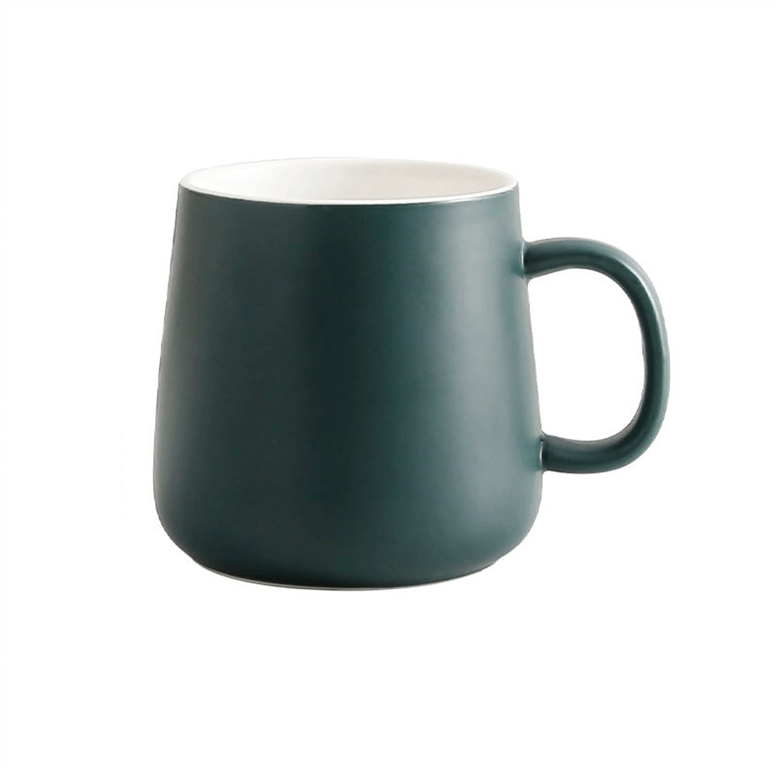 Estilo moderno 380 ml Taza de café de cerámica simple taza de leche para el hogar desayuno oficina taza (verde)
