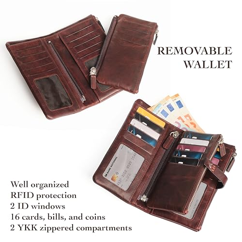 Image of Wallet for Women - Genuine Leather RFID Purses for Women