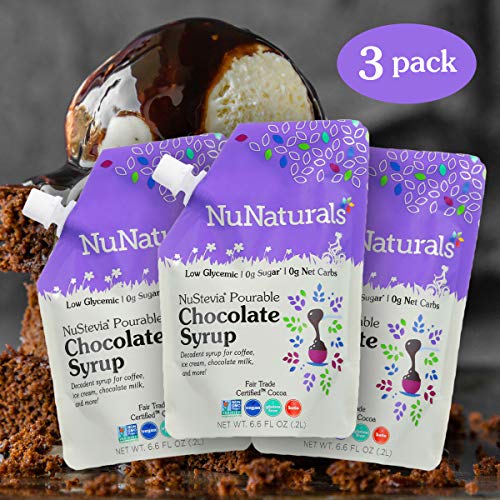 NuNaturals Chocolate Syrup, Natural Plant Based Sweetener, Sugar-Free, 3 Pack 6.6 oz - Thumbnail 5