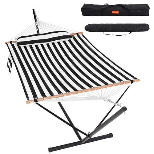 Image of Lazy Daze Double Hammock with Stand, Balance Straps & Carry Bag for Outside