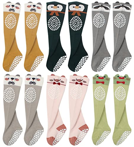 Image of QandSweat Unisex-Baby Knee High Socks Seamless Toddler Boy Girls Cotton Uniform Stockings