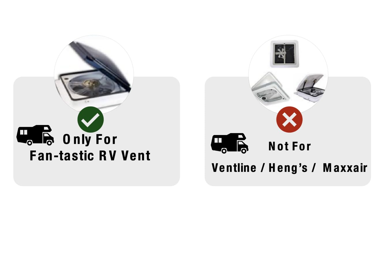 Photo 1 of RV Vent Motor Replacement Kit – 12” Fan Blade, 1200 CFM Motor Assembly with Screen, Quiet RV Roof Vent Repair Kit