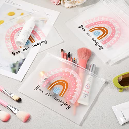 Reginary 50 Pcs Inspirational Gifts Bulk For Women Cosmetic Bag Eva You Are Braver Awesome Makeup Bag Mini Toiletry Bag With Zipper Encouragement Birthday Gift For Friend thumb #5