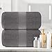 White Classic Luxury Bath Sheets Towels for Adults Extra Large | Highly Absorbent Hotel Collection | 35x70 Inch | 2 Pack (Charcoal Gray)
