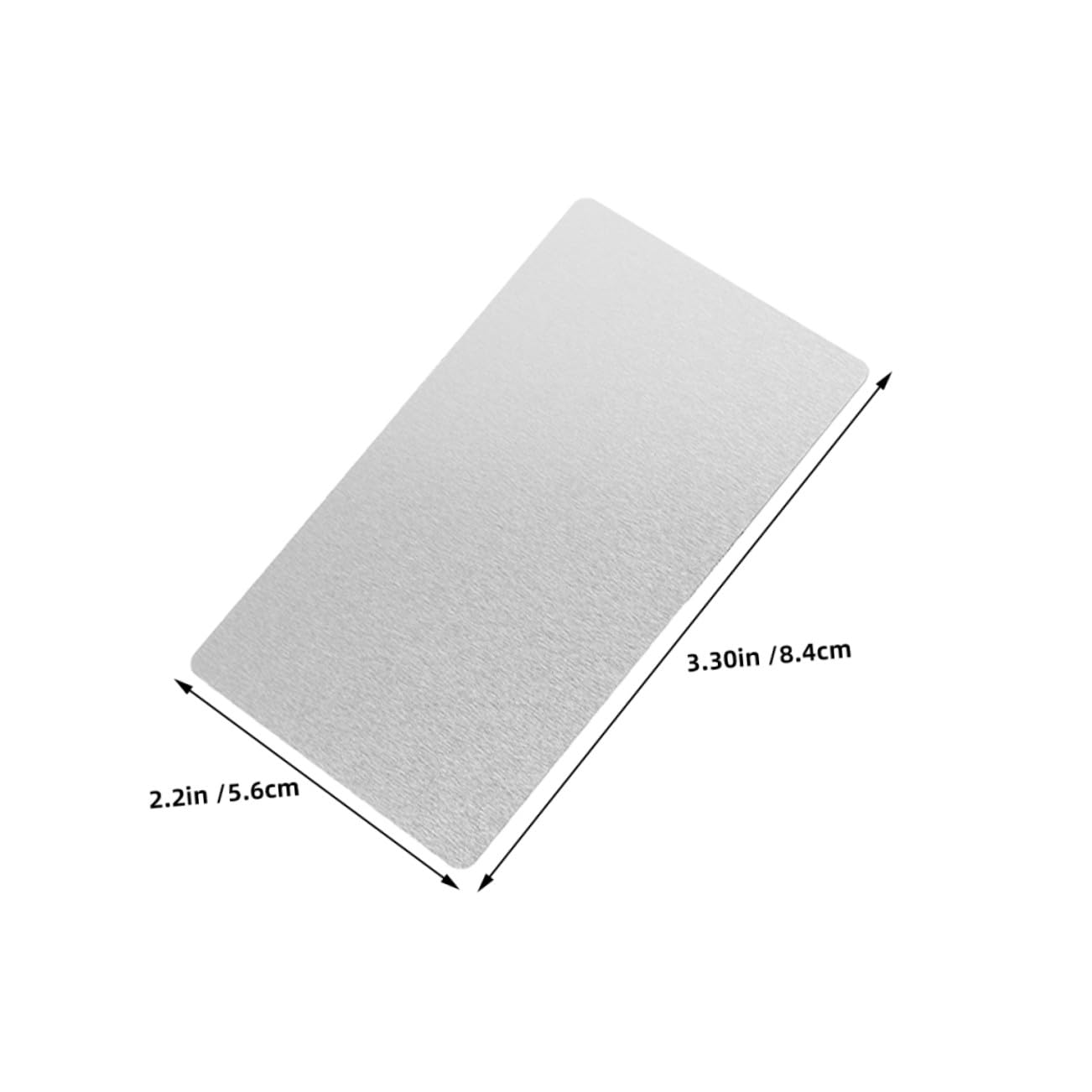 200 pièces Cartes de Visite Métalliques Vierges Sublimation Alliage Aluminium pour Transfert Thermique et Impression Couleur DIY