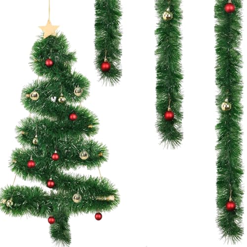 8M Tannengirlande Kunst Ø13 cm Weihnachten Girlande Tannengrün mit...