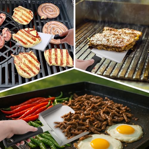 Pack 2 Espátulas Grandes para Parrilla Acero Inoxidable miniatura 3