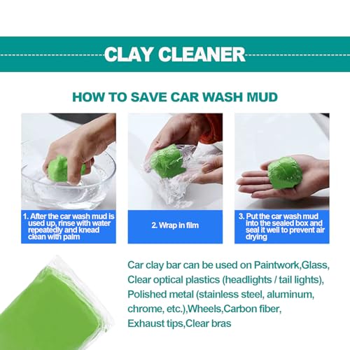 4er Pack 100g Car Clay Bar Auto Detailing Magic Clay Bar für Autowäsche Auto BLAU - Bild 12 von 22
