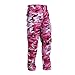 Rothco Color Camo Tactical BDU Pants - Rugged Outdoor Hiking Cargos Uniform Pant (US, Alpha, Small, Regular, Regular, Pink Camo)