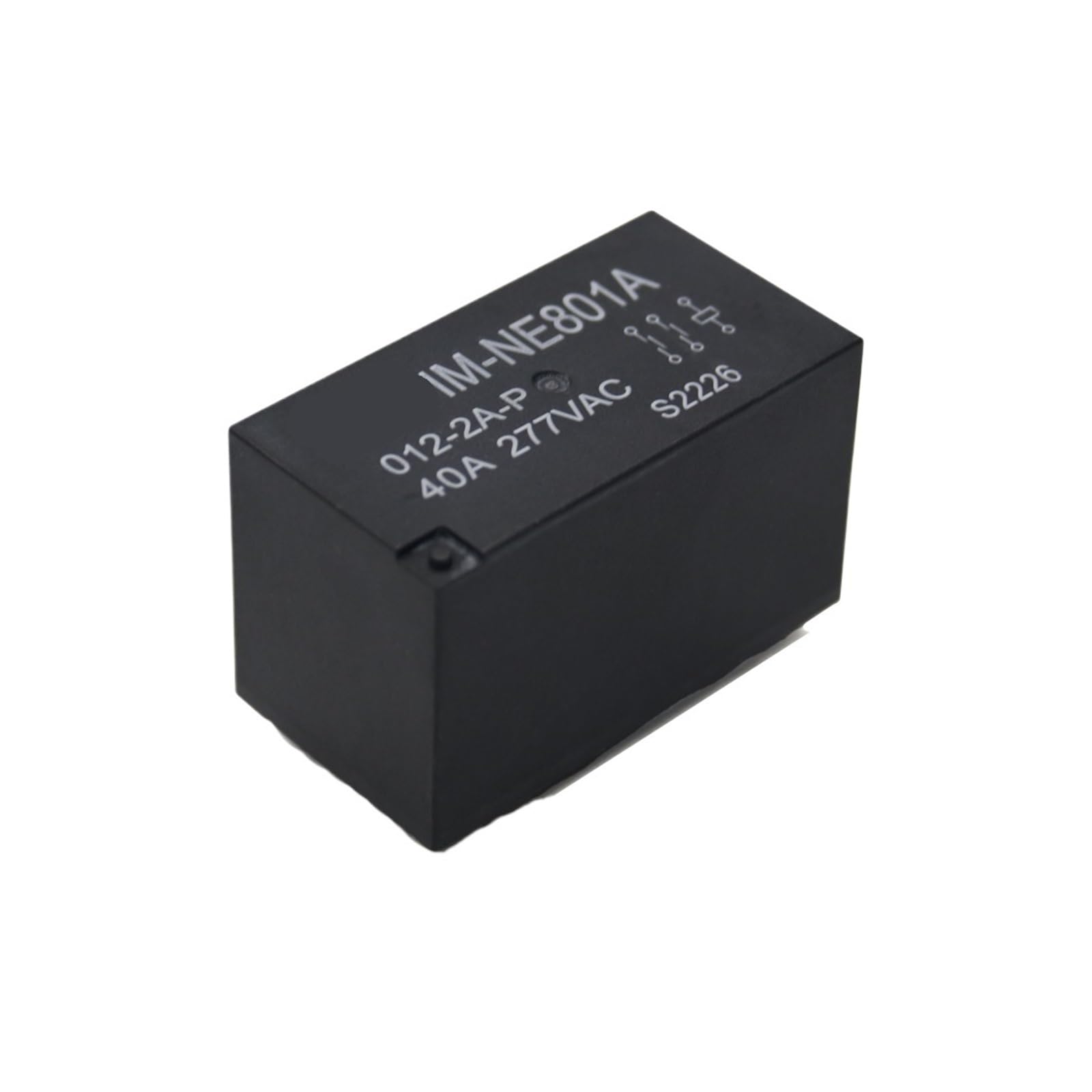 BALYDLUL 40A 230V/240V AC Coil 12VDC Two Pole Solar PV Power Relay PCB Mount Electromagnetic Relais